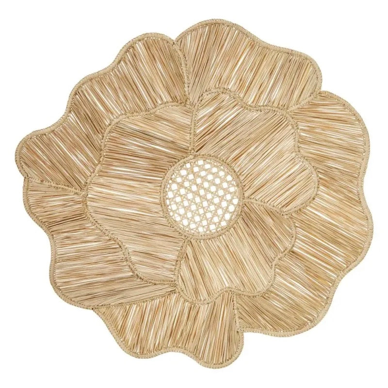 Mode Living Ani Placemat Natural | Raffia Round Placemats at Fig Linens and Home