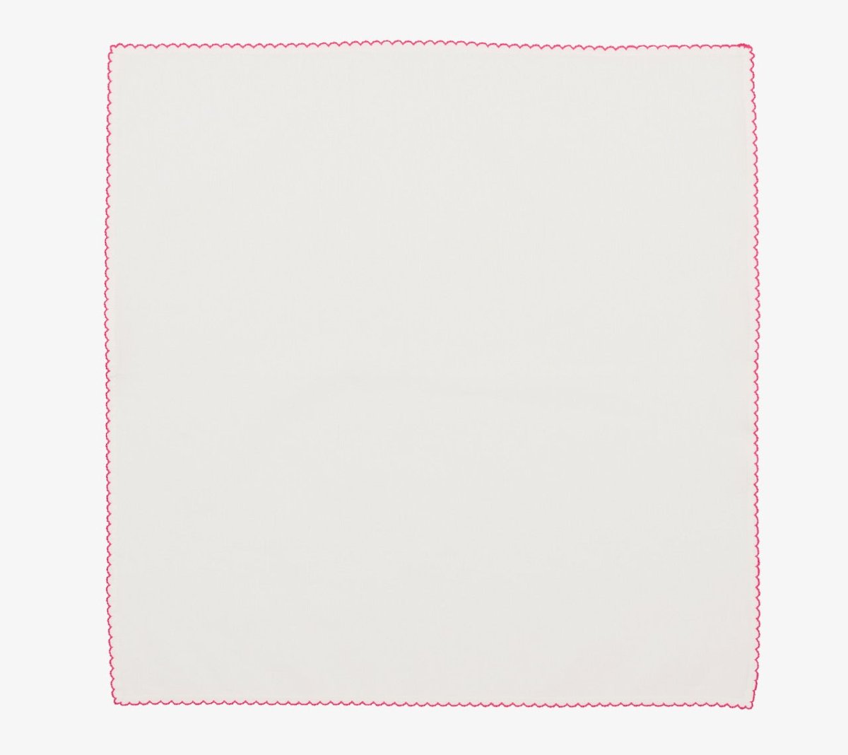 Kim Seybert Casbah Napkins Set of 4 White & Pink by Kim Seybert - White/Pink Set of 4 Napkins - 21"L x 21"W x 0.1"H at FIG LINENS AND HOME - 3