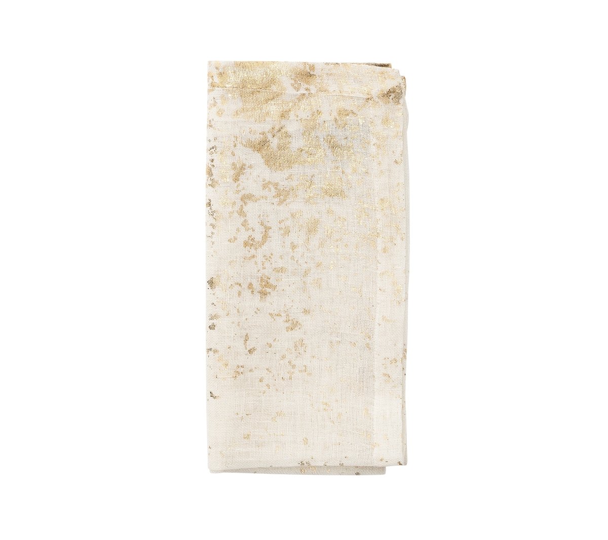 Metafoil Napkin in White & Gold by Kim Seybert at Fig Linens and Home