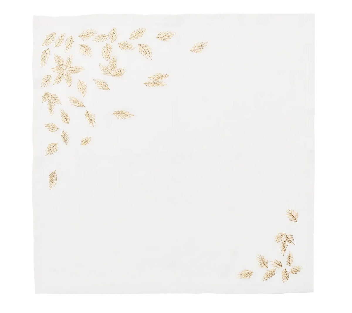 Gilded Breeze White/Gold Napkin Detail 5 | Kim Seybert at Fig Linens and Home