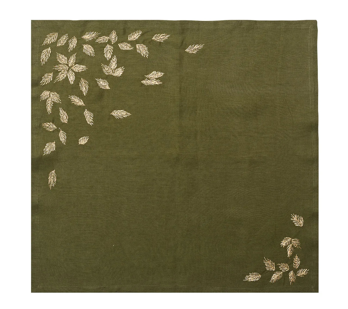 Gilded Breeze Olive/Gold Napkin Detail 4 | Kim Seybert at Fig Linens and Home