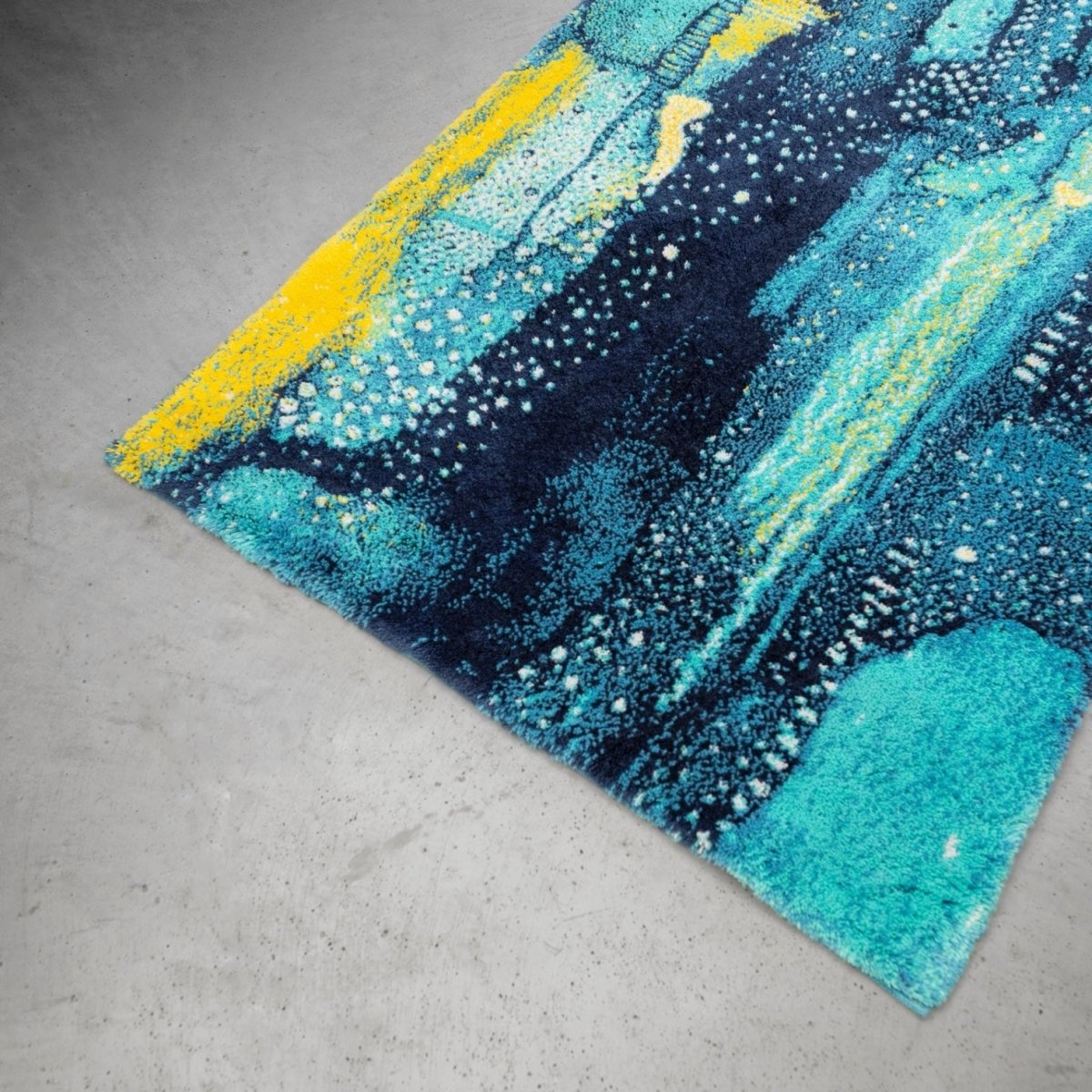 Abyss Bath Rug - Nereo Square 27x27 Lagoon 302 Bathroom Rug - Habidecor at Fig Linens and Home 4