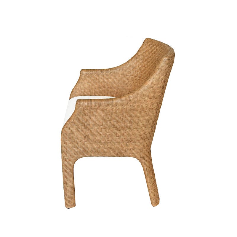 Noelle Basketweave Rattan Dining Chair | Worlds Away Furniture - Casual Seating