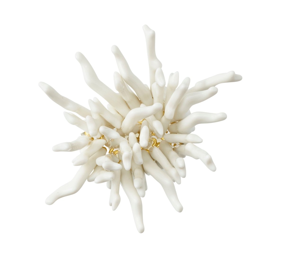 Kim Seybert Amalfi Napkin Ring in White Set of 4 in a Gift Box by Kim Seybert - WHITE 3.25"L x 2.25"W x 3.5"H Napkin Ring - Set of 4 at FIG LINENS AND HOME - 3