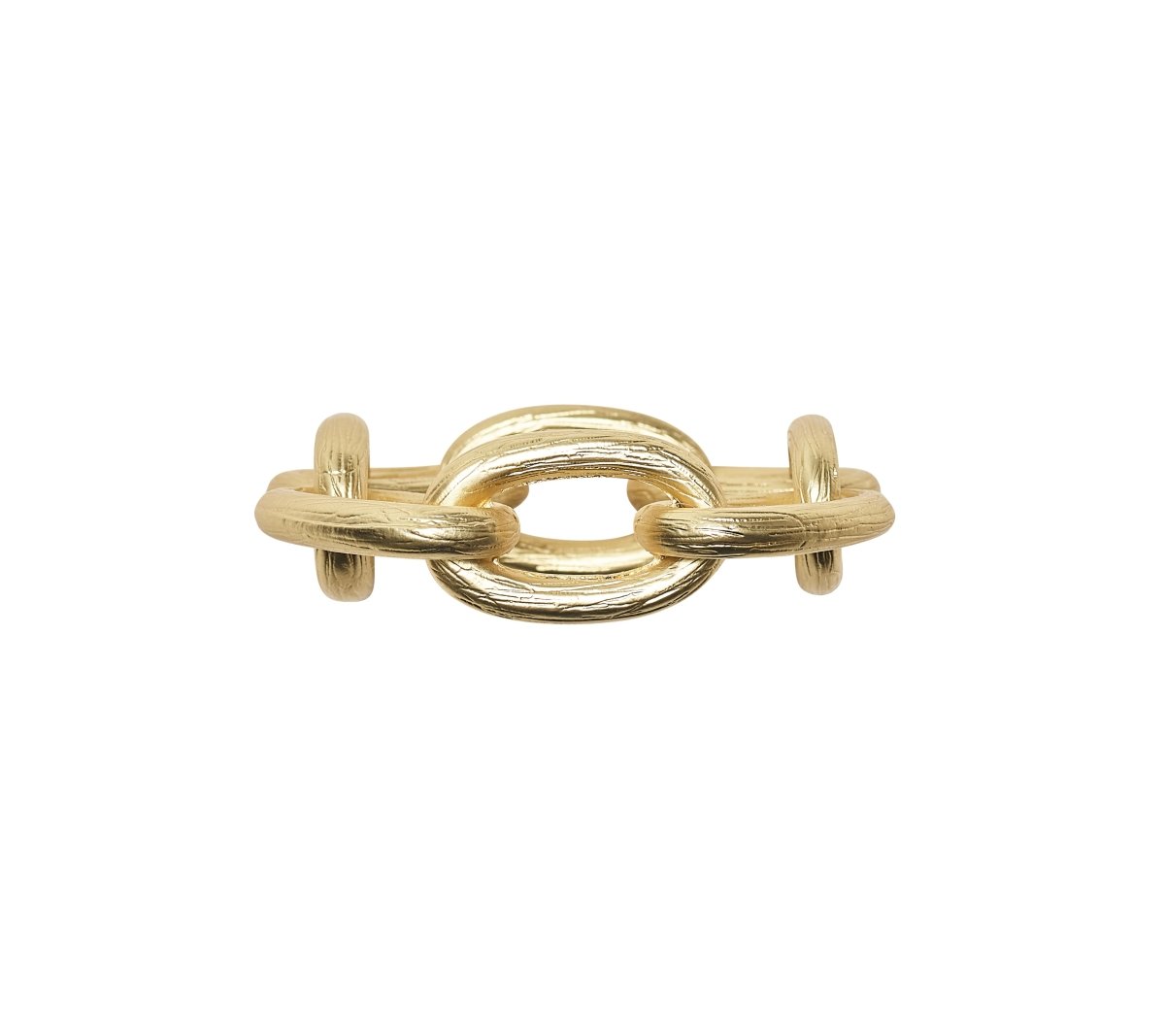 Kim Seybert Chain Link Napkin Ring in Gold Set of 4 by Kim Seybert - GOLD 2.5"L x 0.75"W x 2.5"H Napkin Ring - Set of 4 at FIG LINENS AND HOME - 9