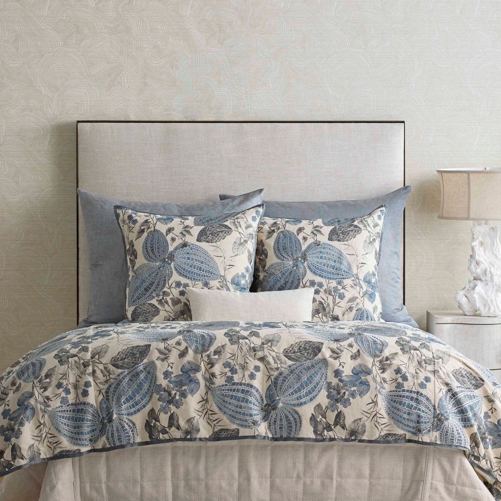 Nature Blue Duvet & Euro Sham by Ann Gish at Fig Linens and Home 1