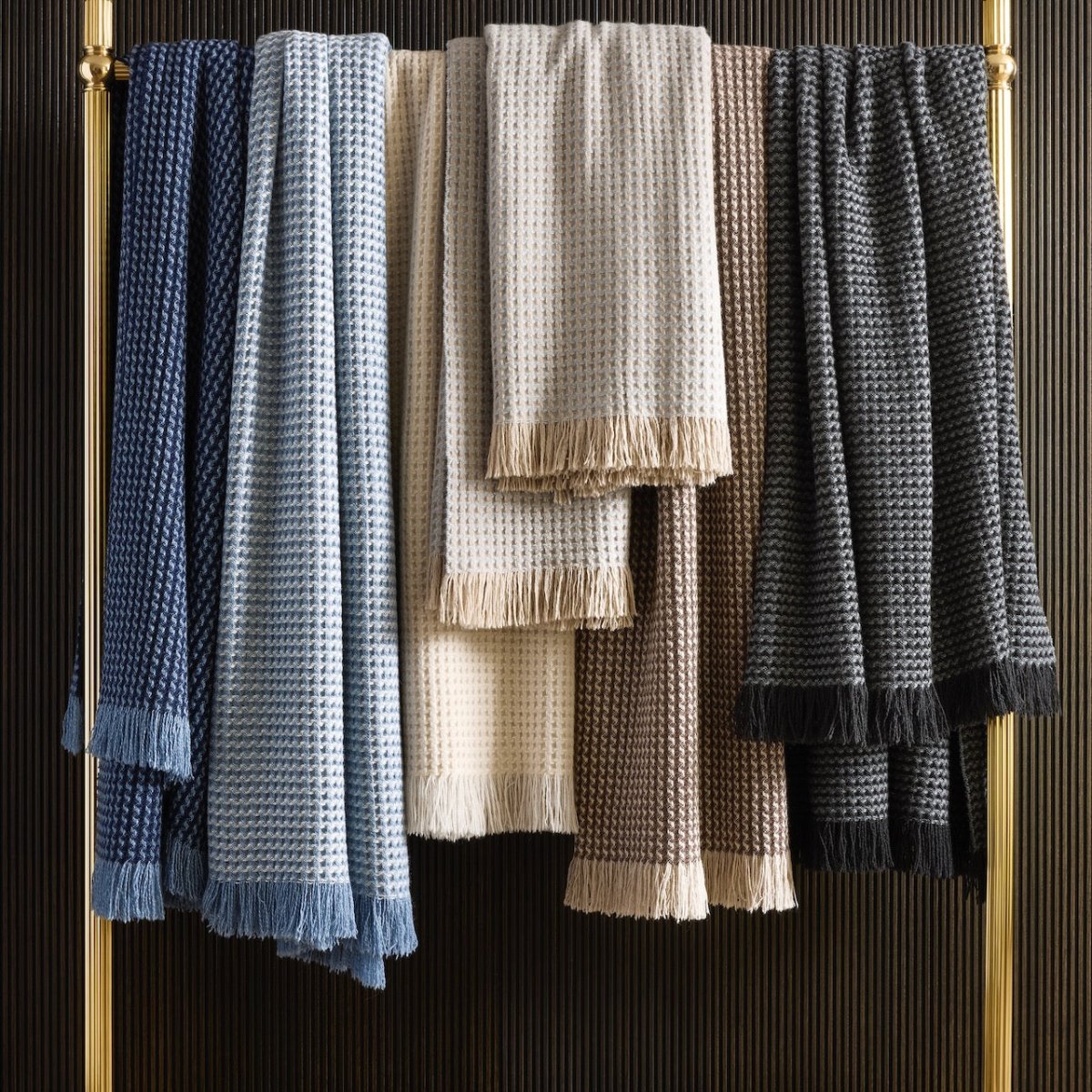 Matouk Throw Blankets in 100% Cashmere - Cleo Oversized Throws at Fig Linens and Home 1