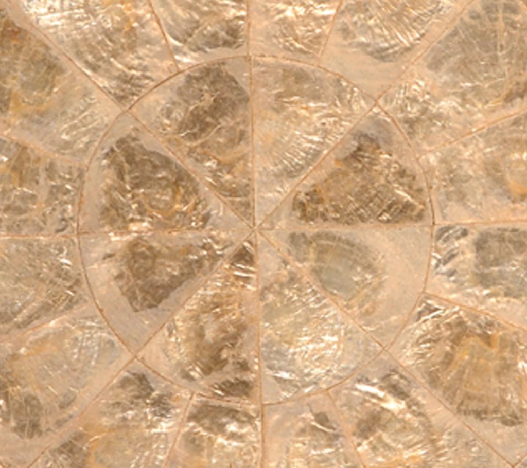 Round Capiz Champagne Placemat Detail 6 | Kim Seybert at Fig Linens and Home