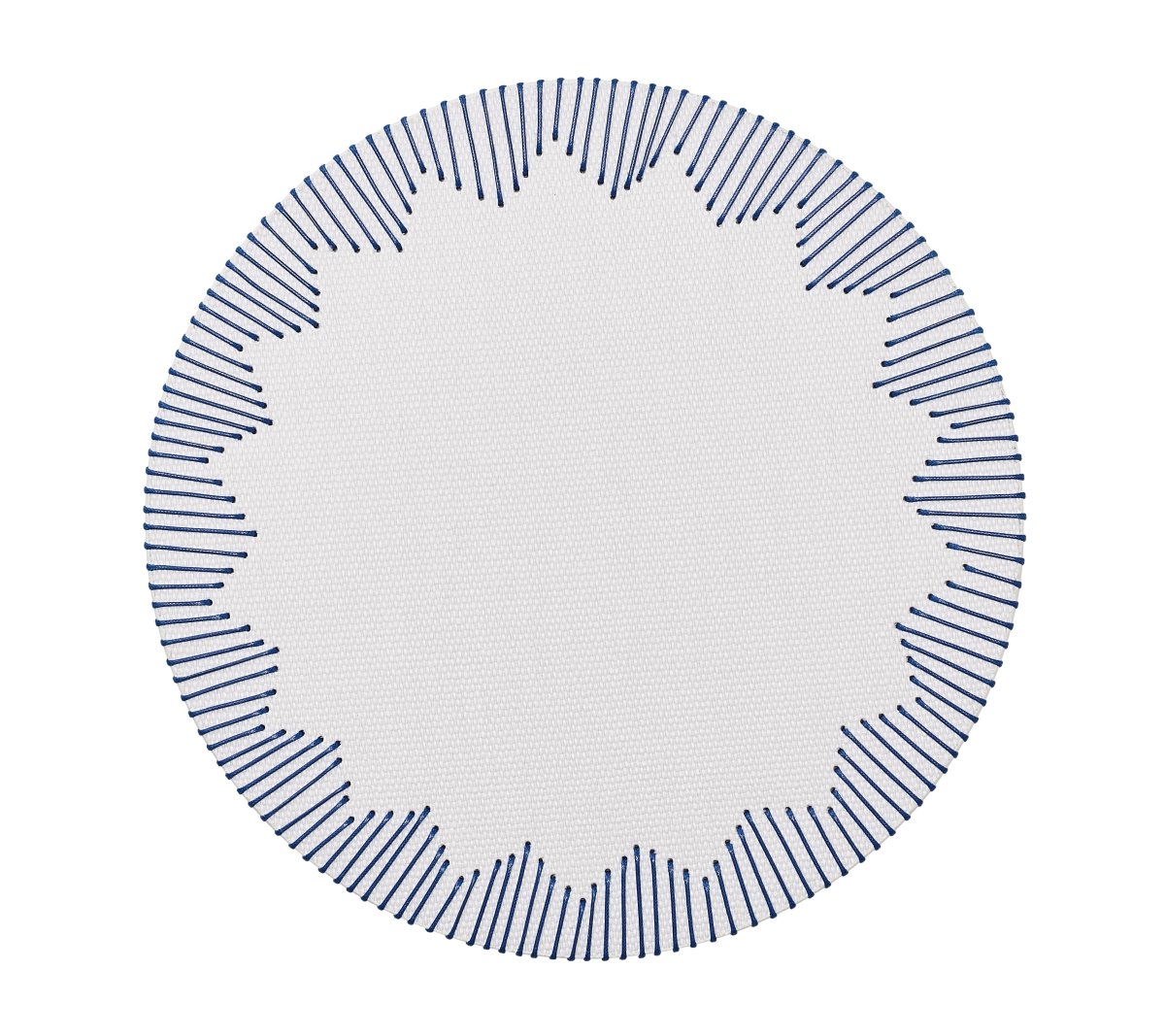 Dream Weaver Placemat in White & Blue by Kim Seybert at Fig Linens and Home