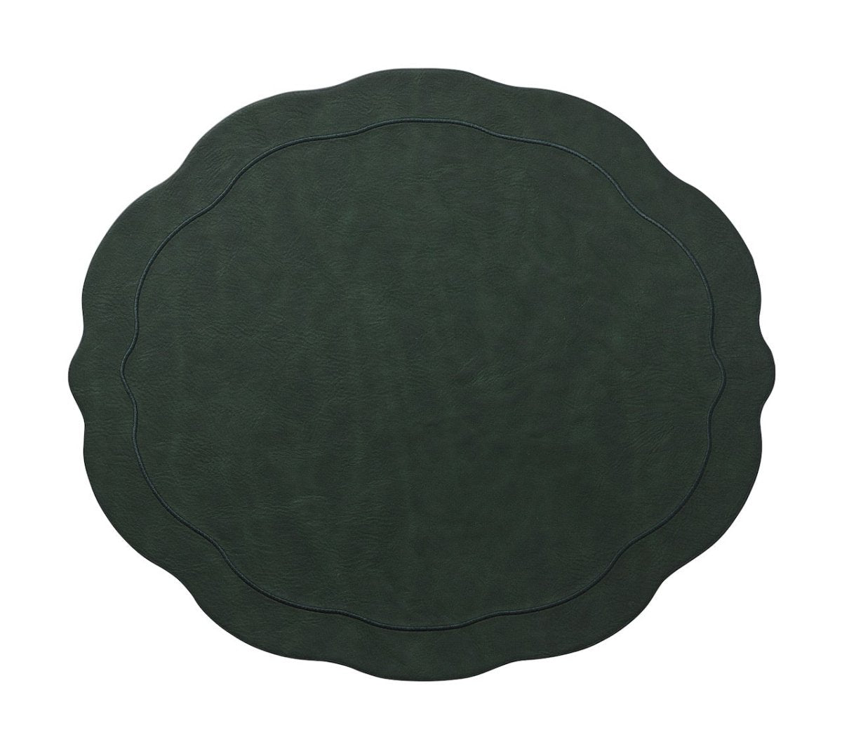 Kim Seybert Tailored Placemat in Hunter Green Set of 4 by Kim Seybert - HUNTER GREEN 17.25"L x 15"W x 0.1"H Placemat - Set of 4 at FIG LINENS AND HOME - 2