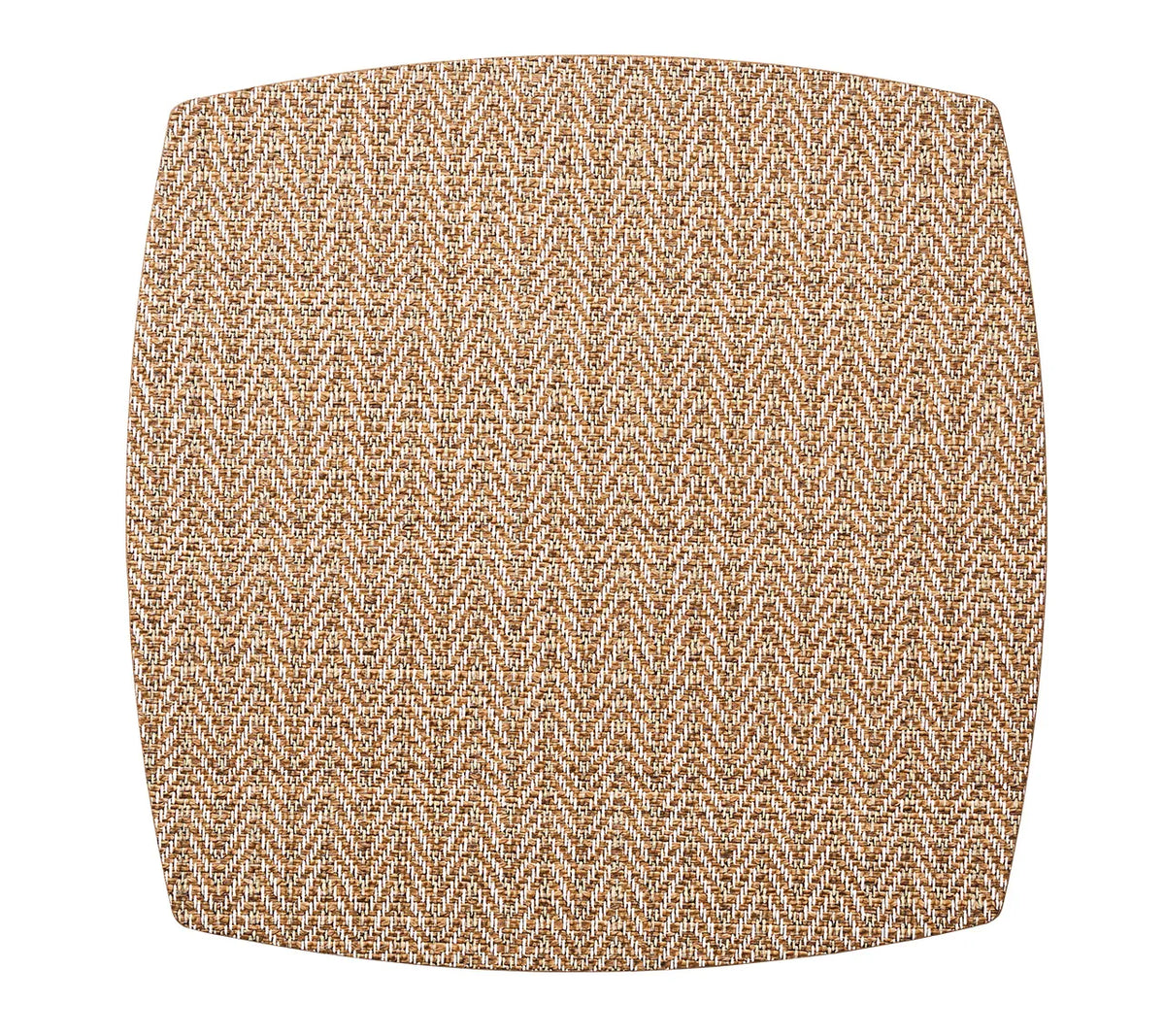 Twill Brown/White Placemat | Kim Seybert at Fig Linens and Home