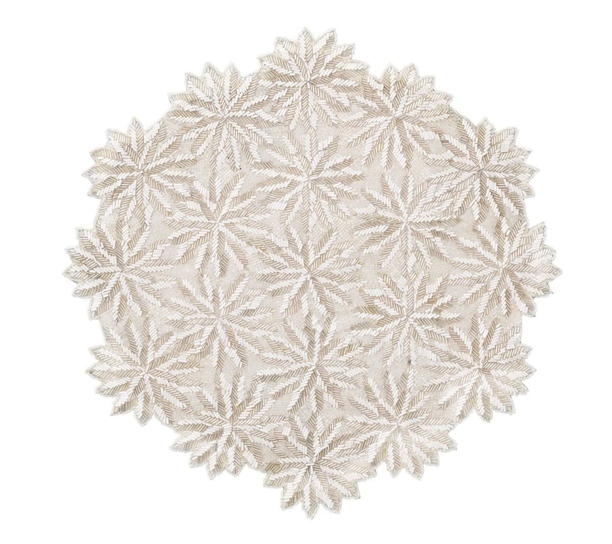 Winter Lace Silver/Crystal Placemat | Kim Seybert at Fig Linens and Home