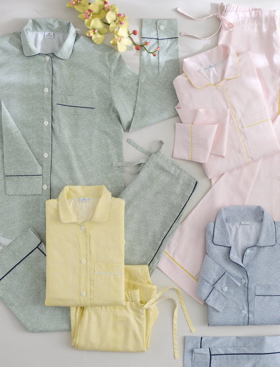 Matouk Jasper Cotton Pajamas at Fig Linens and Home Westport - All colors 2
