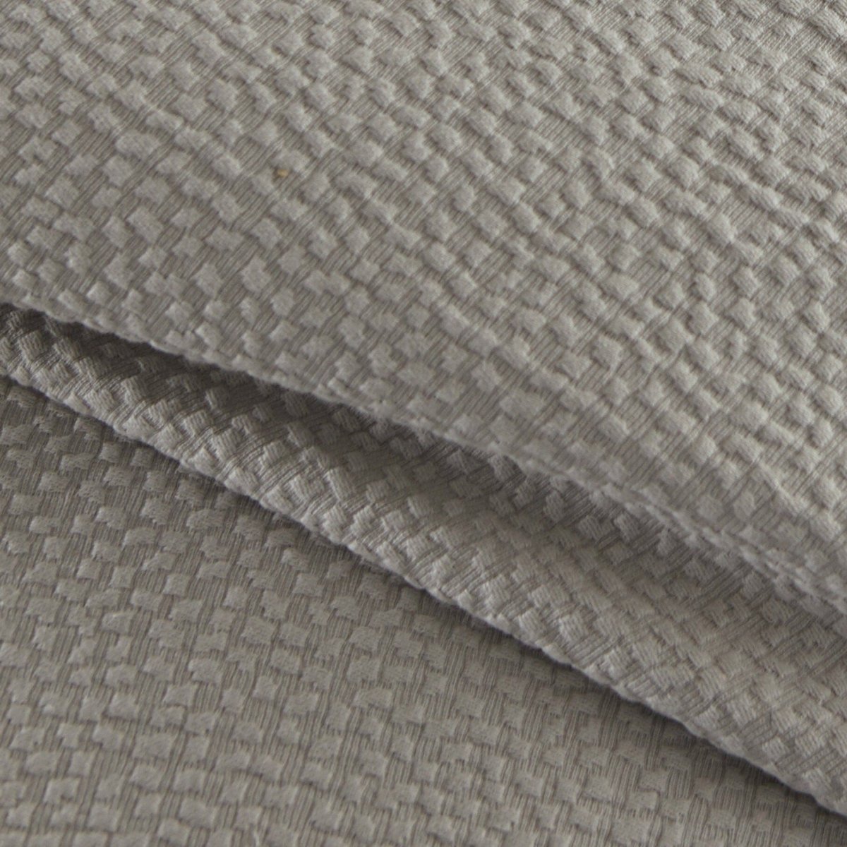 Detail of Fabric - Montauk Platinum Matelassé Coverlet & Shams | Peacock Alley Bedding