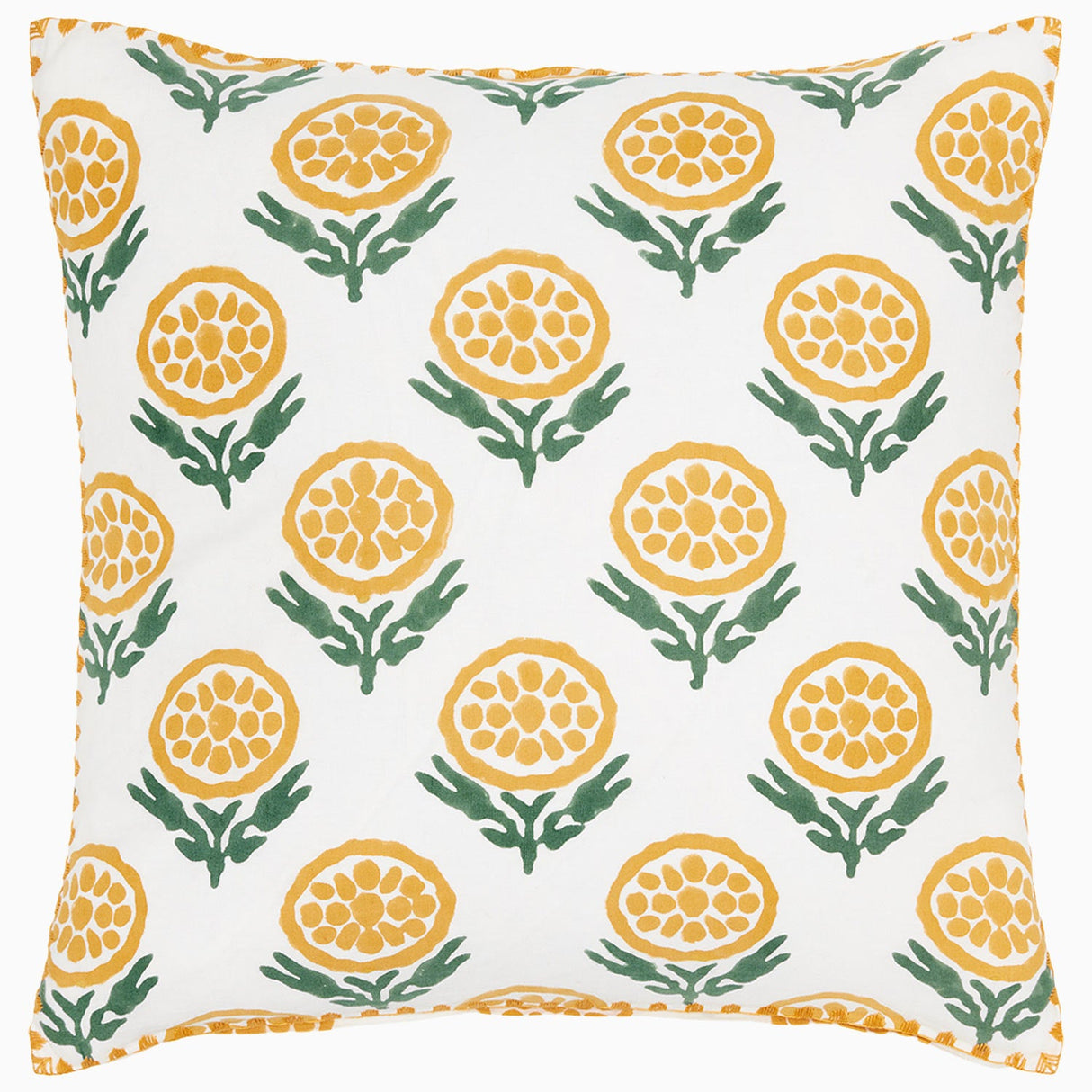 Anisha Marigold Pillow by John Robshaw at Fig Linens and Home - 1