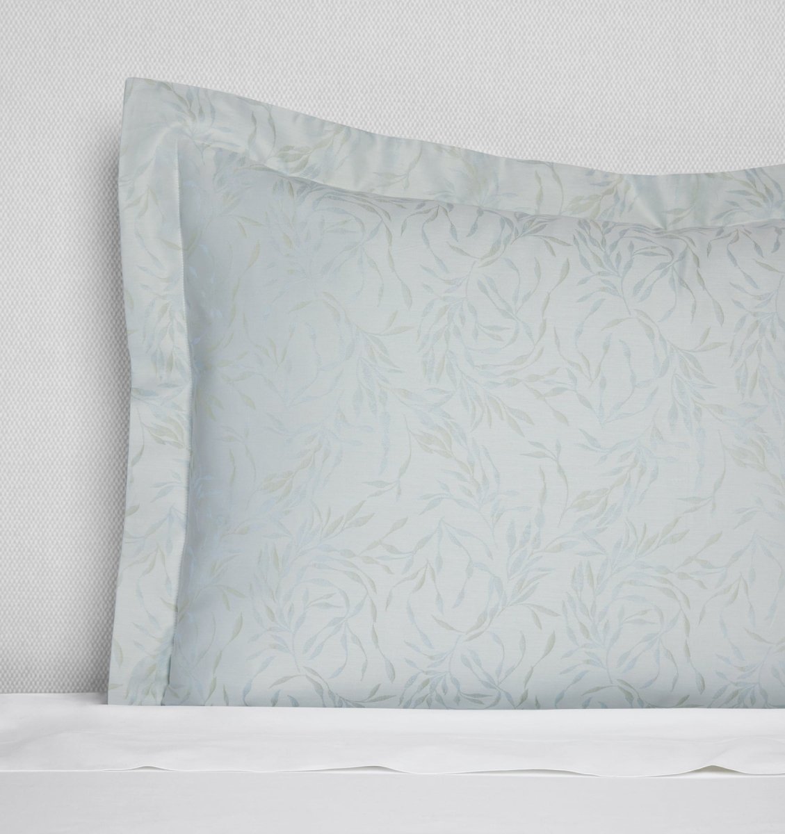 Pillow Sham - - Sferra Selini Bedding in Silver Sage at Fig Linens and Home - Lifestyle 1
