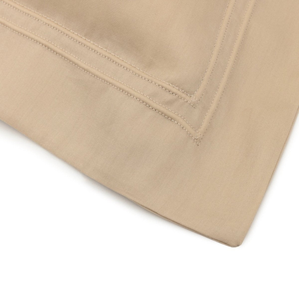 Pillow Sham Detail - Yves Delorme Triomphe Bedding in Dune - Organic Cotton at Fig Linens and Home