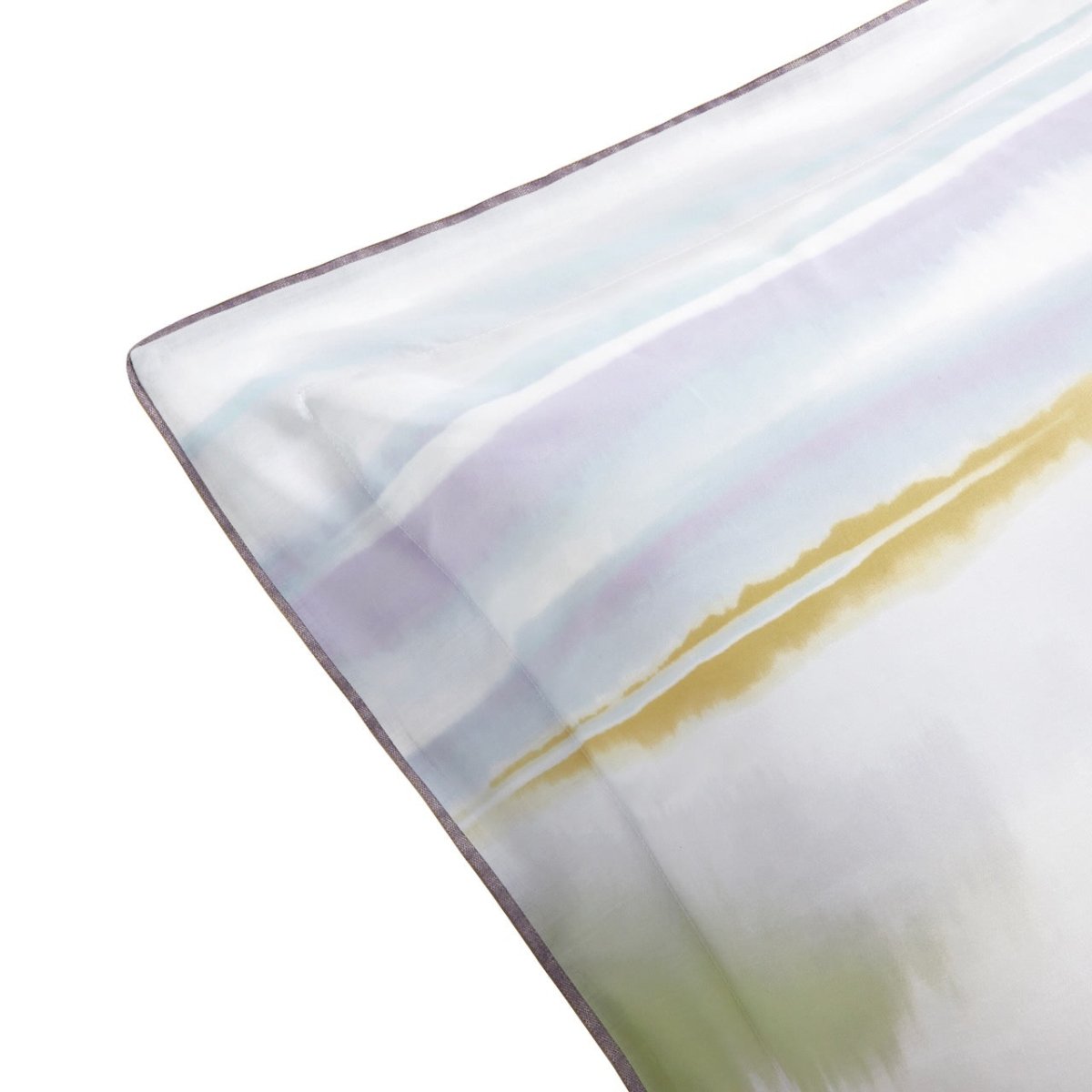 Corner of Sham - Yves Delorme Horizons Organic Bedding | Cotton Duvets and Bed Sheets