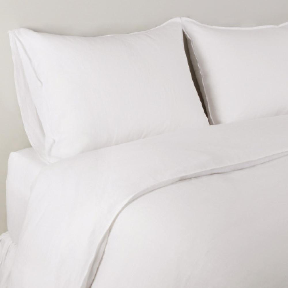 fig linens - pom pom at home - white linen duvets and shams