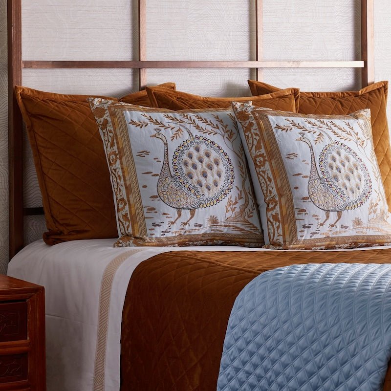 Detail of Amber Velvet Coverlet Set by Ann Gish - Fig Linens and Home