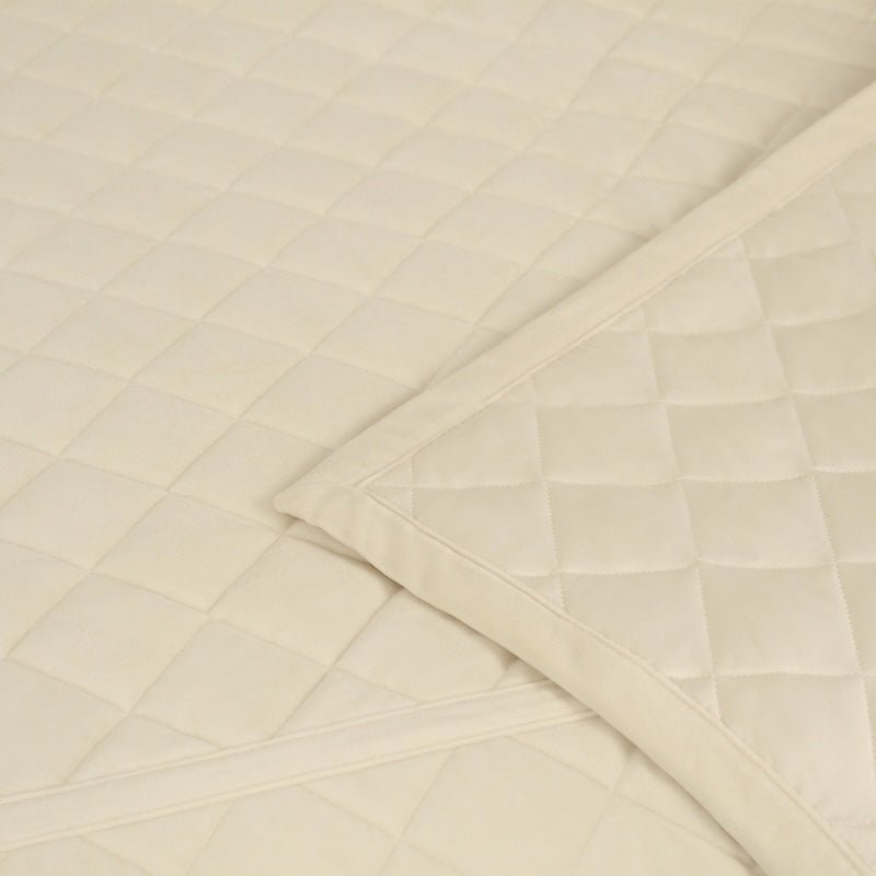 Swatch Ivory Velvet Coverlet Set by Ann Gish at Fig Linens and Home