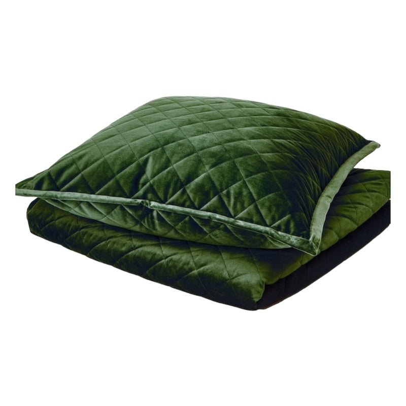 Velvet Coverlet - Velvet Coverlet Set in Pine Green by Ann Gish Bedding