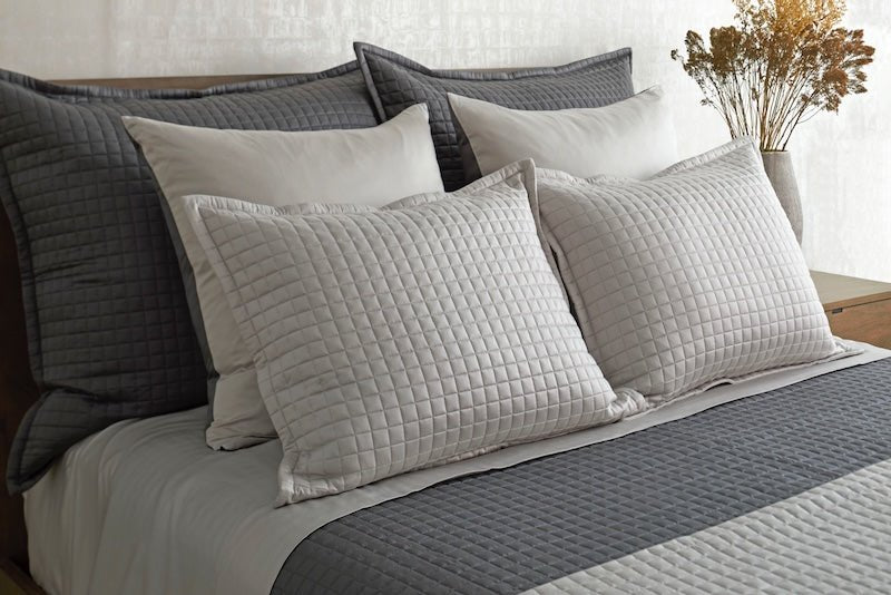 Angle Ready-to-bed 2.0 Duvet Grey/Silver by Ann Gish at Fig Linens and Home
