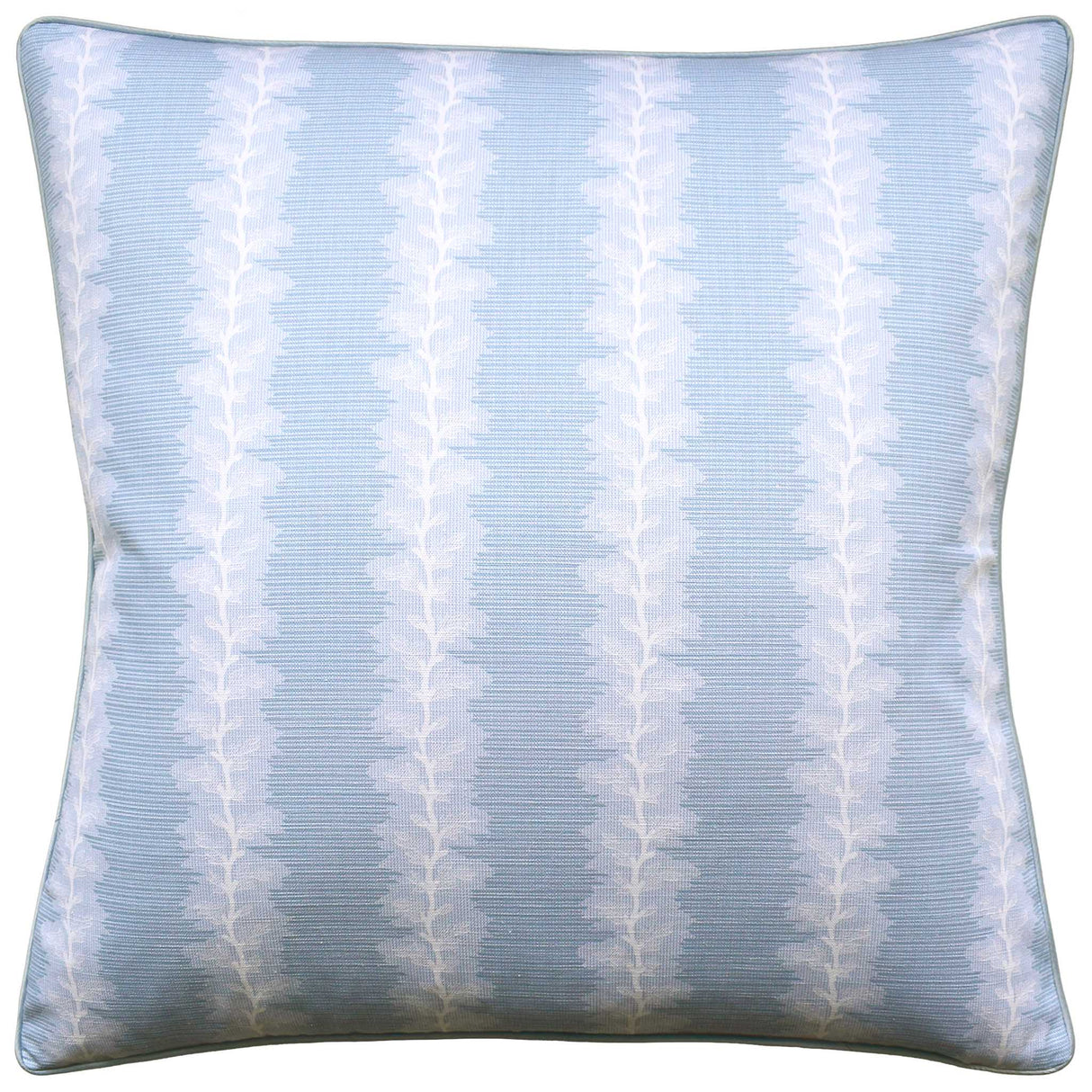 French Stripe Spa Blue Decorative Pillow by Ryan Studio at Fig Linens and Home
