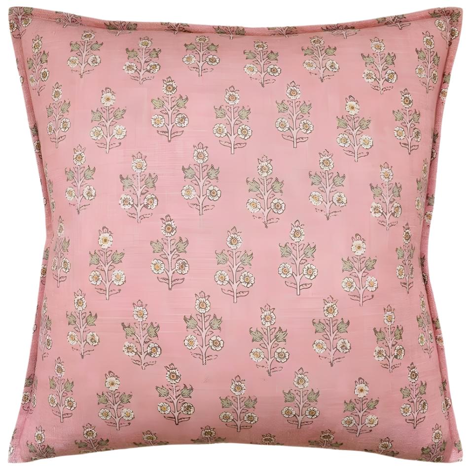 Poppy Sprig Blush Pillow | Ryan Studio Pillows from GP&J Baker Fabric