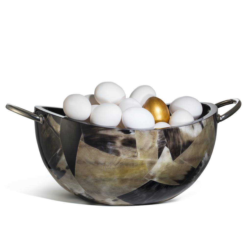 LaDorada Horn Veneer Serving Bowl by LaDorada - 16.9'' x 12.2'' x 7.5'' Horn Veneer at FIG LINENS AND HOME - 2