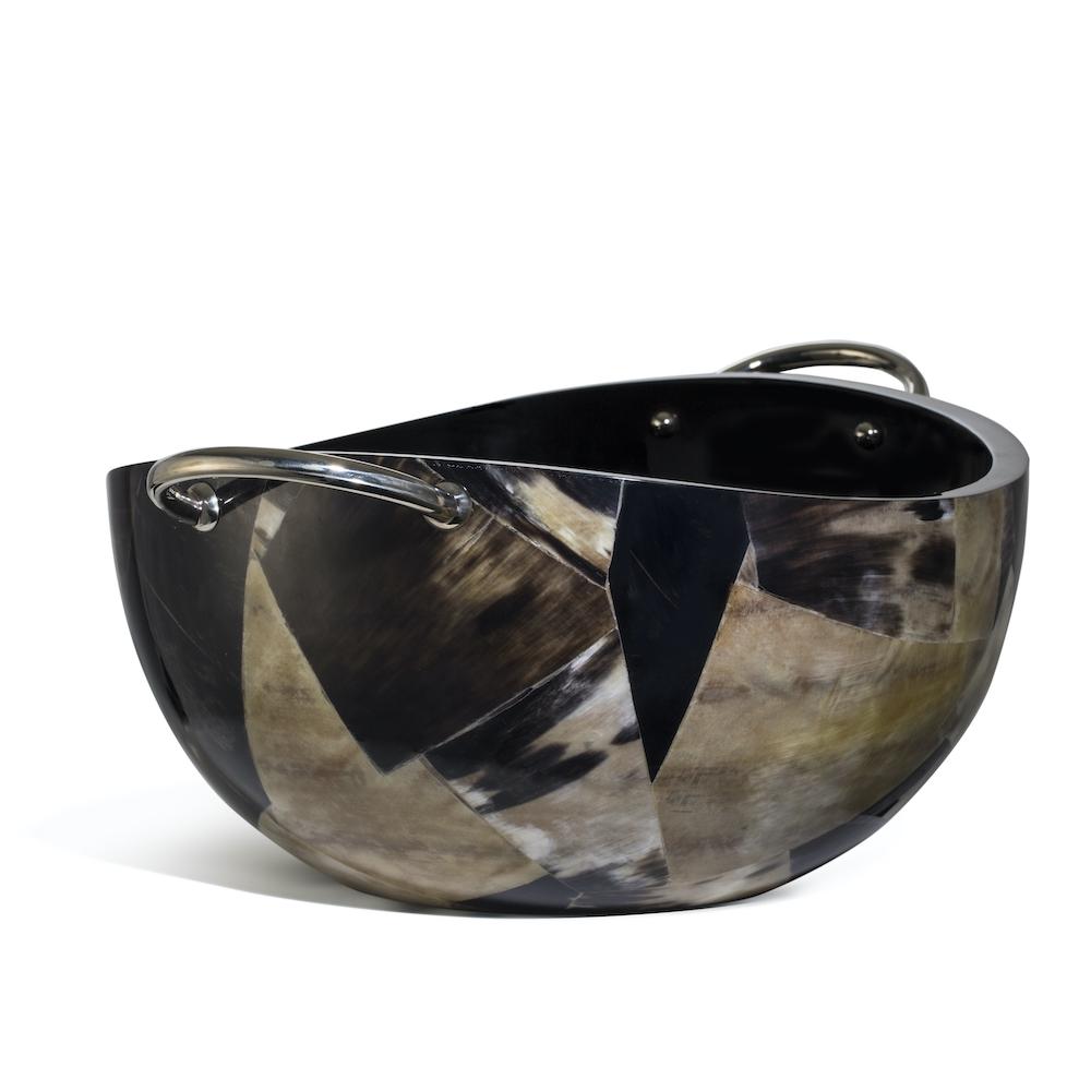 LaDorada Horn Veneer Serving Bowl by LaDorada - 16.9'' x 12.2'' x 7.5'' Horn Veneer at FIG LINENS AND HOME - 1