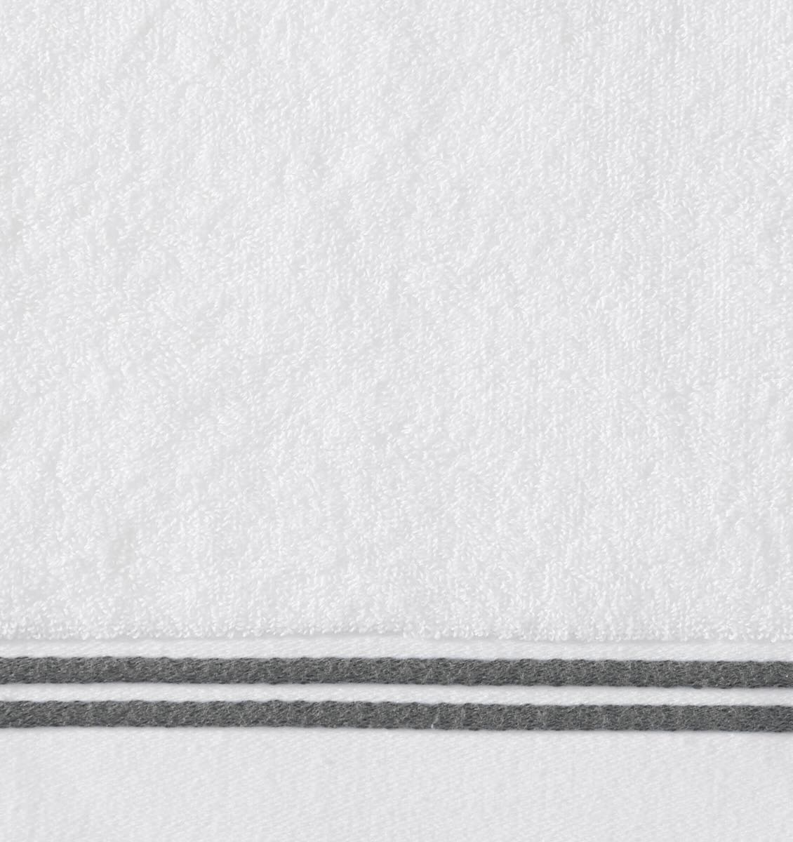 Aura Nuova Wht and Charcoal Hand Towel 20X30 | Sferra at Fig Linens and Home