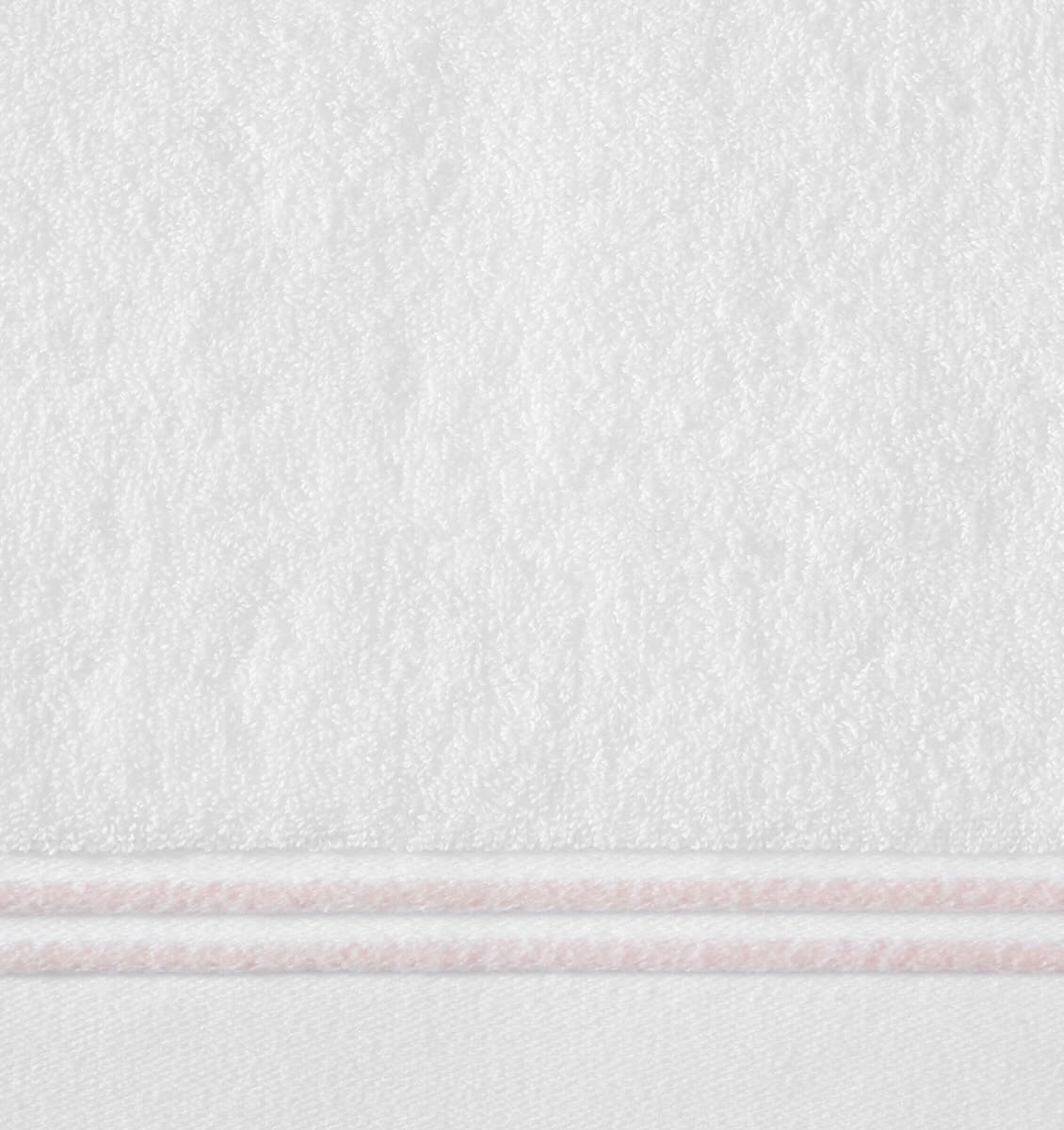 Aura Nuova White and Pink Hand Towel 20X30 | Sferra at Fig Linens and Home