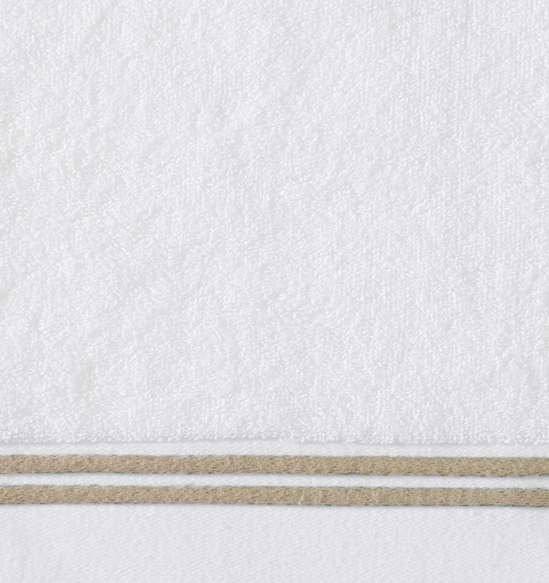 Aura Nuova White and Sand Bath Towel 30X60 | Sferra at Fig Linens and Home