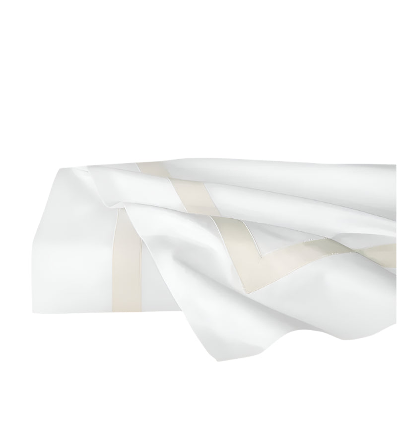 Flat Sheet - Sferra Estate Bedding in White and Ivory at Fig Linens and Home