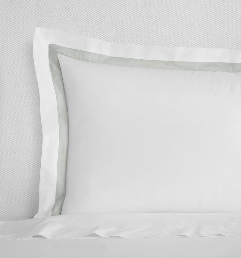 Pillow Sham - Sferra Estate Bedding in White and Lunar at Fig Linens and Home