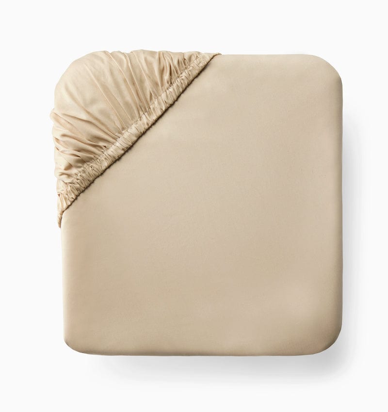 Fitted Sheet - Sferra Fiona Sand Bedding in Cotton Sateen at Fig Linens and Home