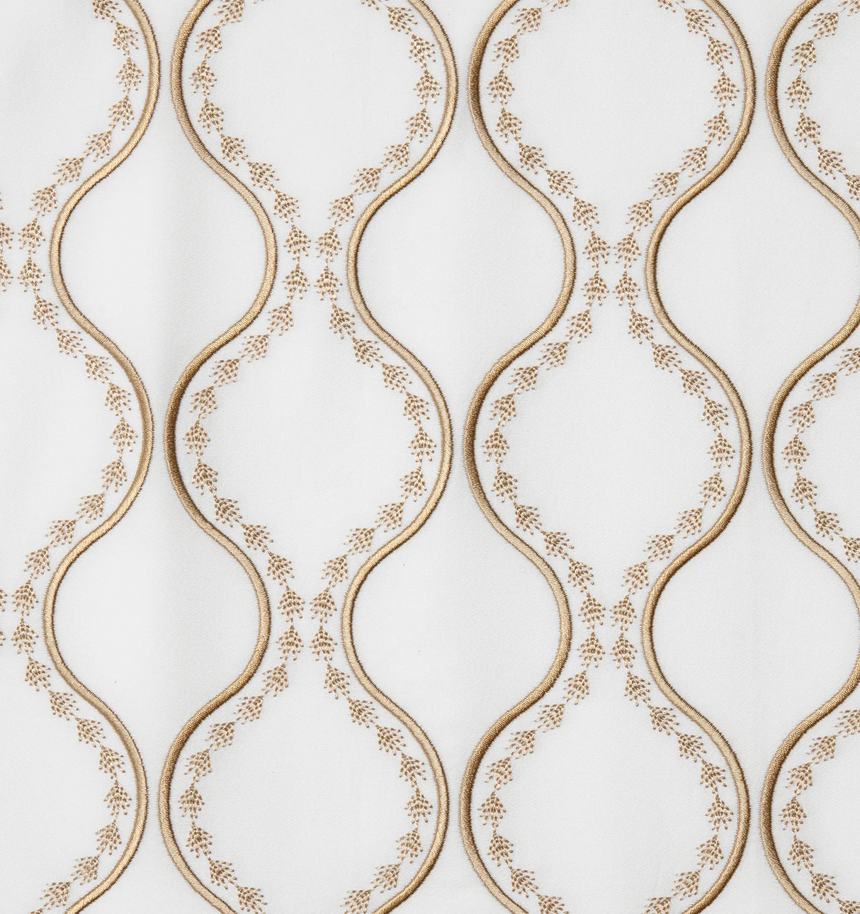 Isabella Decorative Pillow by Sferra x Scalamandre in White/Sand at Fig Linens and Home - 2