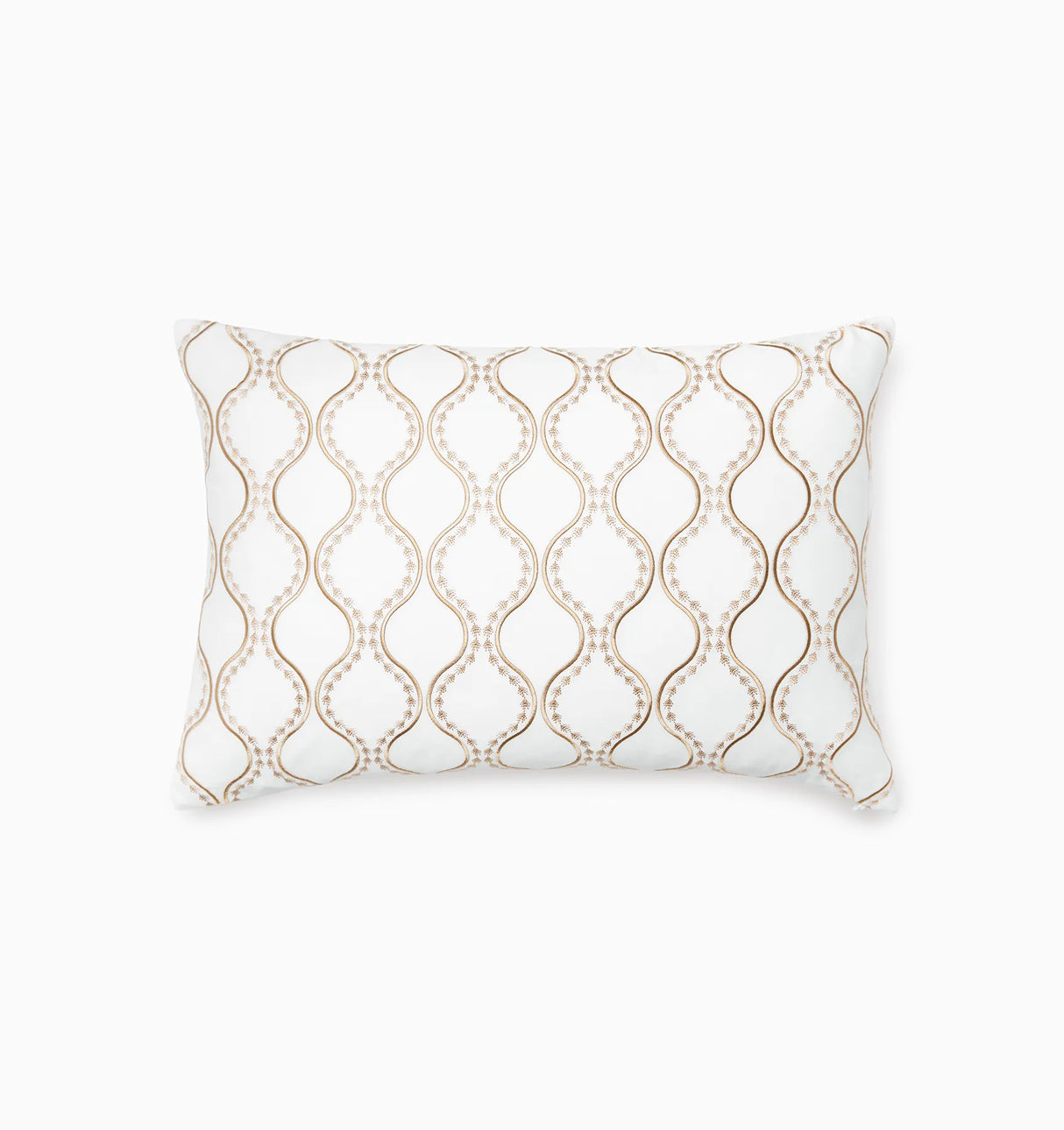 Isabella Decorative Pillow by Sferra x Scalamandre in White/Sand at Fig Linens and Home - 1
