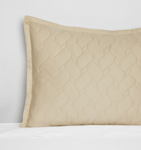 Palatino Sham by Sferra Linens in Sand at Fig Linens and Home - 1