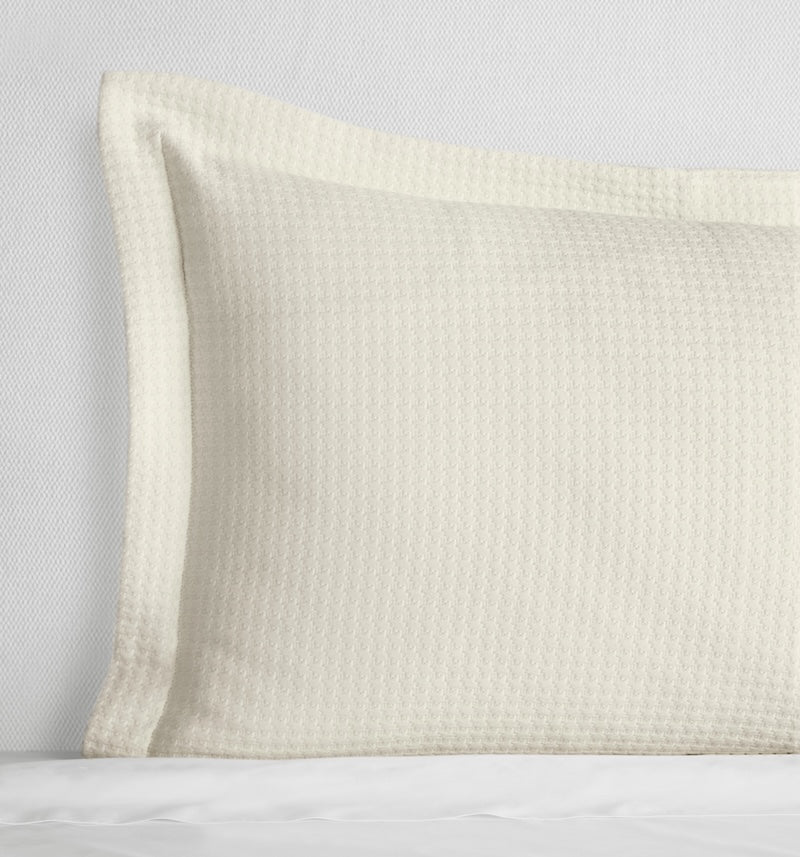 Sferra Hatteras Matelasse - Hatteras Ivory Pillow Sham by Sferra -100% Cotton at Fig Linens and Home