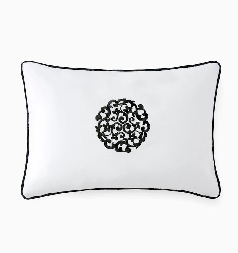 Storia White and Black Decorative Pillow by Sferra | Throw Pillows at Fig Linens and Home