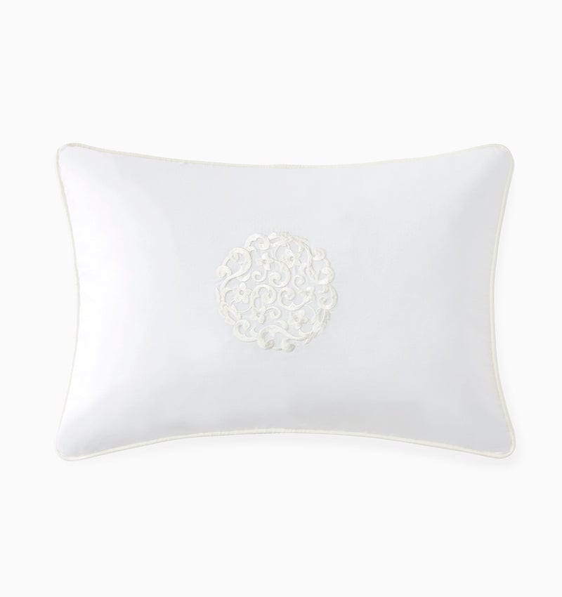 Storia White and Ivory Decorative Pillow by Sferra | Throw Pillows at Fig Linens and Home