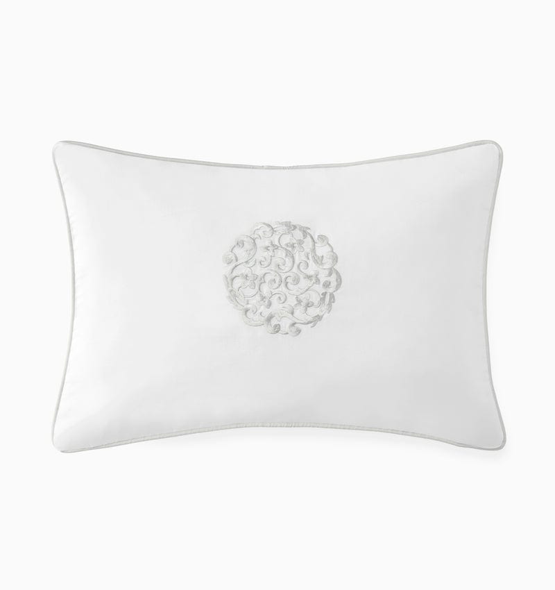 Storia White and Lunar Decorative Pillow by Sferra | Throw Pillows at Fig Linens and Home