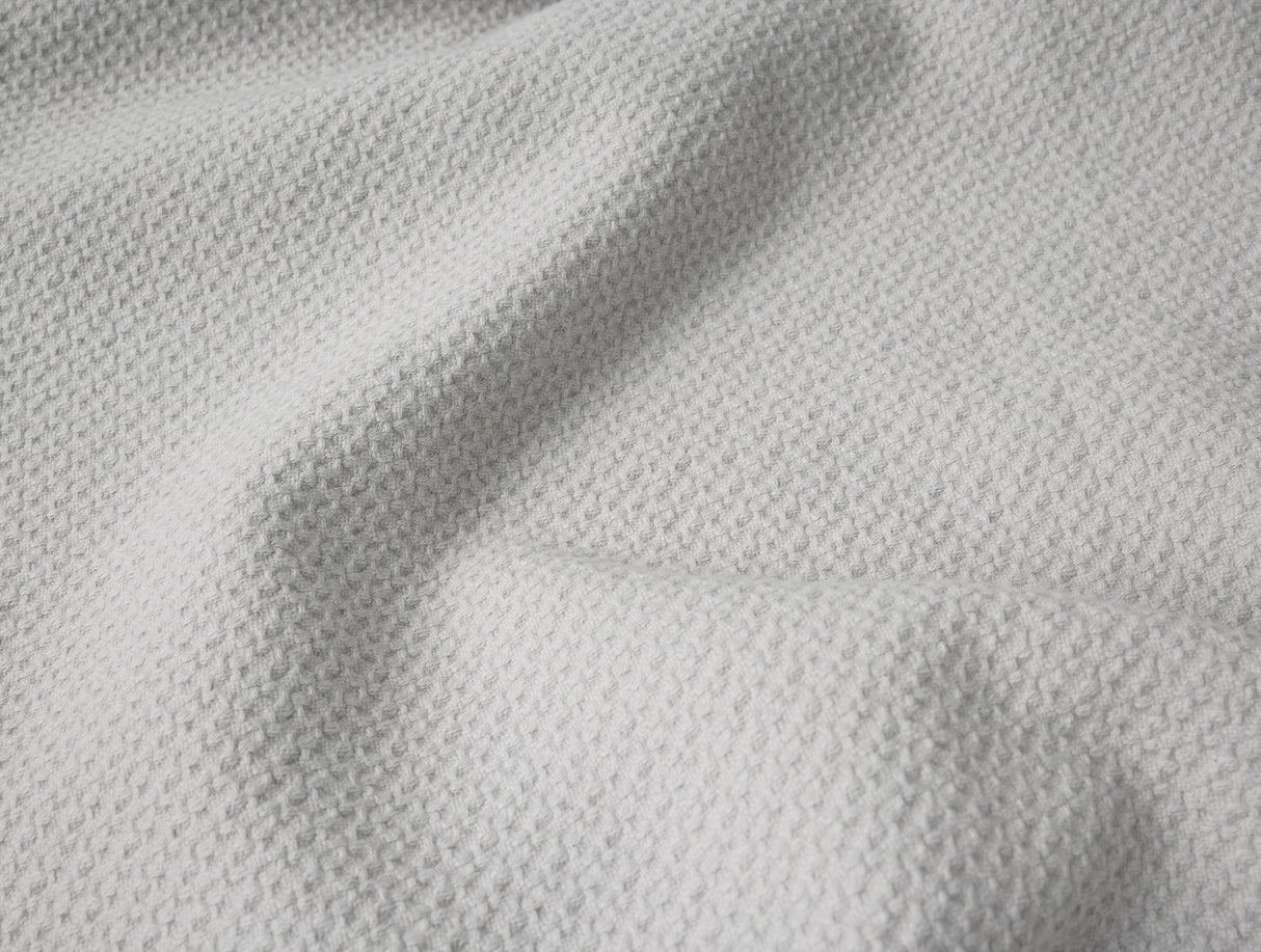 Swatch - Coyuchi Classic Organic Cotton Cloud Gray Blankets at Fig Linens and Home 2