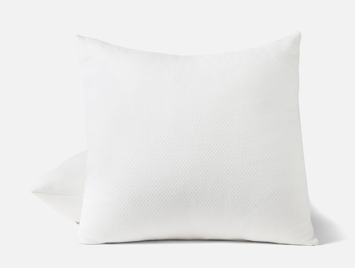 Euro Square Sham - Coyuchi Classic Organic Cotton Alpine White Blankets at Fig Linens and Home