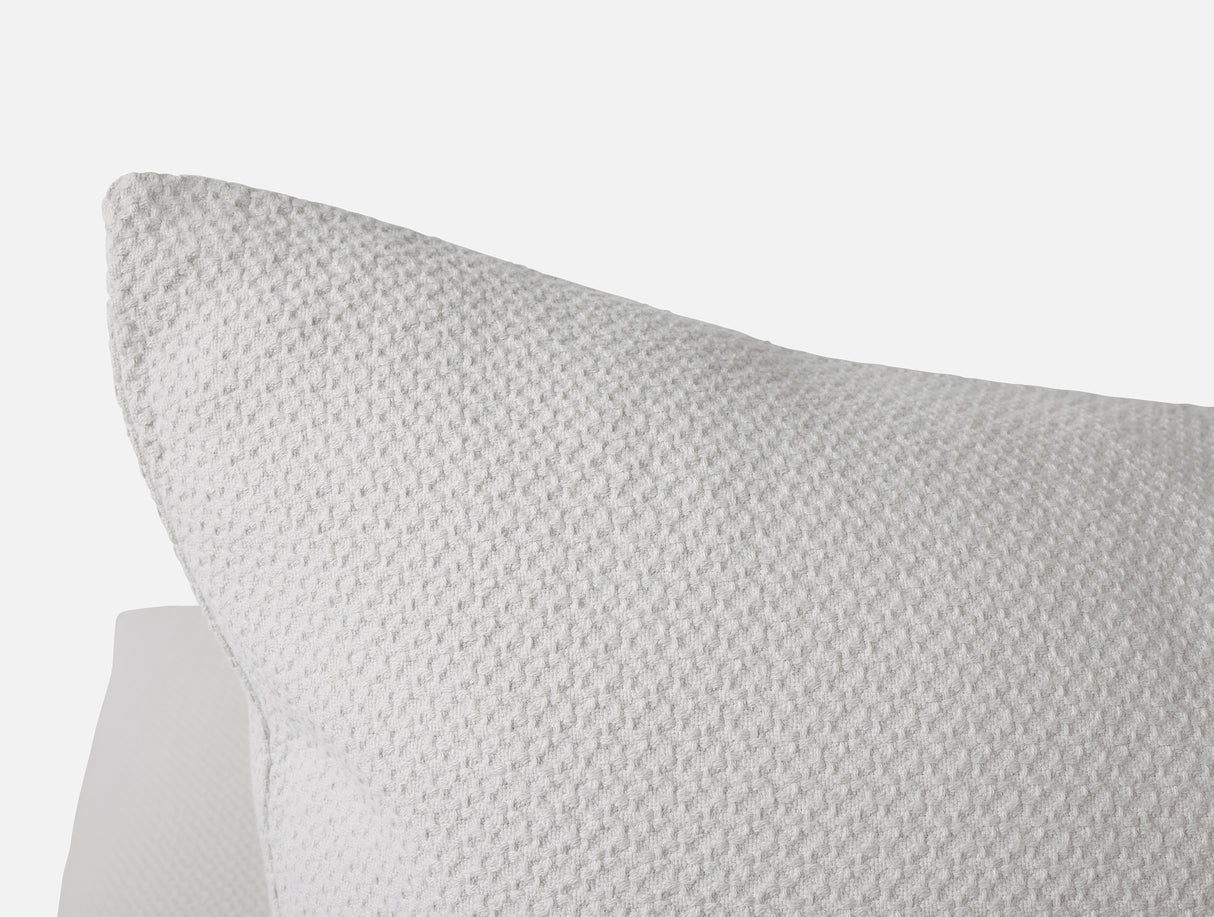 Euro Square Sham - Coyuchi Classic Organic Cotton Cloud Gray Blankets at Fig Linens and Home 3