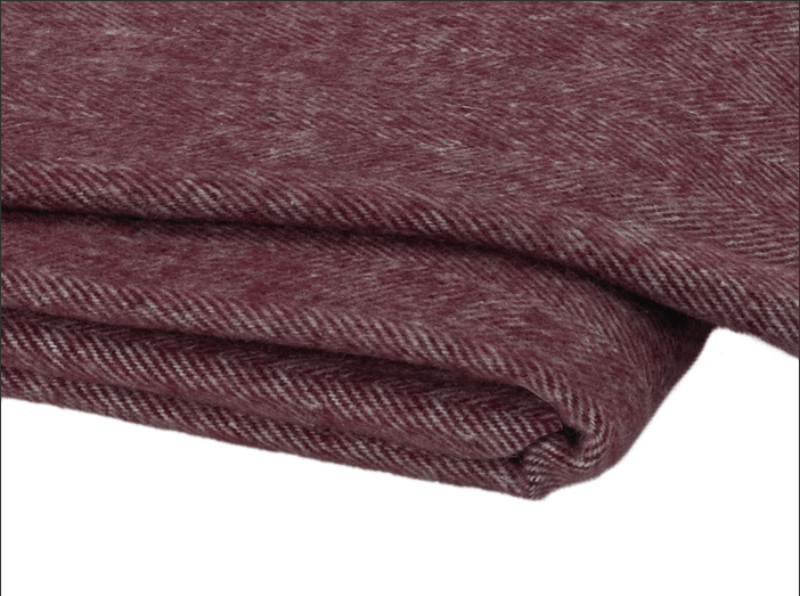 Lands Downunder Italian Herringbone Deep Merlot Throw by Lands Downunder - 51" x 67" Throw Merlot at FIG LINENS AND HOME - 2