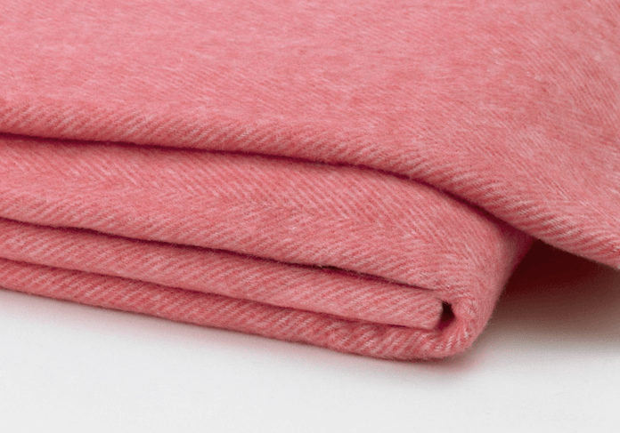 Lands Downunder Italian Herringbone Coral Throw by Lands Downunder - 51" x 67" Throw Coral at FIG LINENS AND HOME - 2