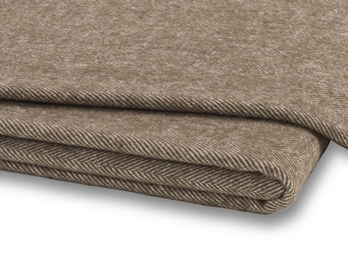 Lands Downunder Italian Herringbone Cocoa Throw by Lands Downunder - 51" x 67" Throw Cocoa at FIG LINENS AND HOME - 2